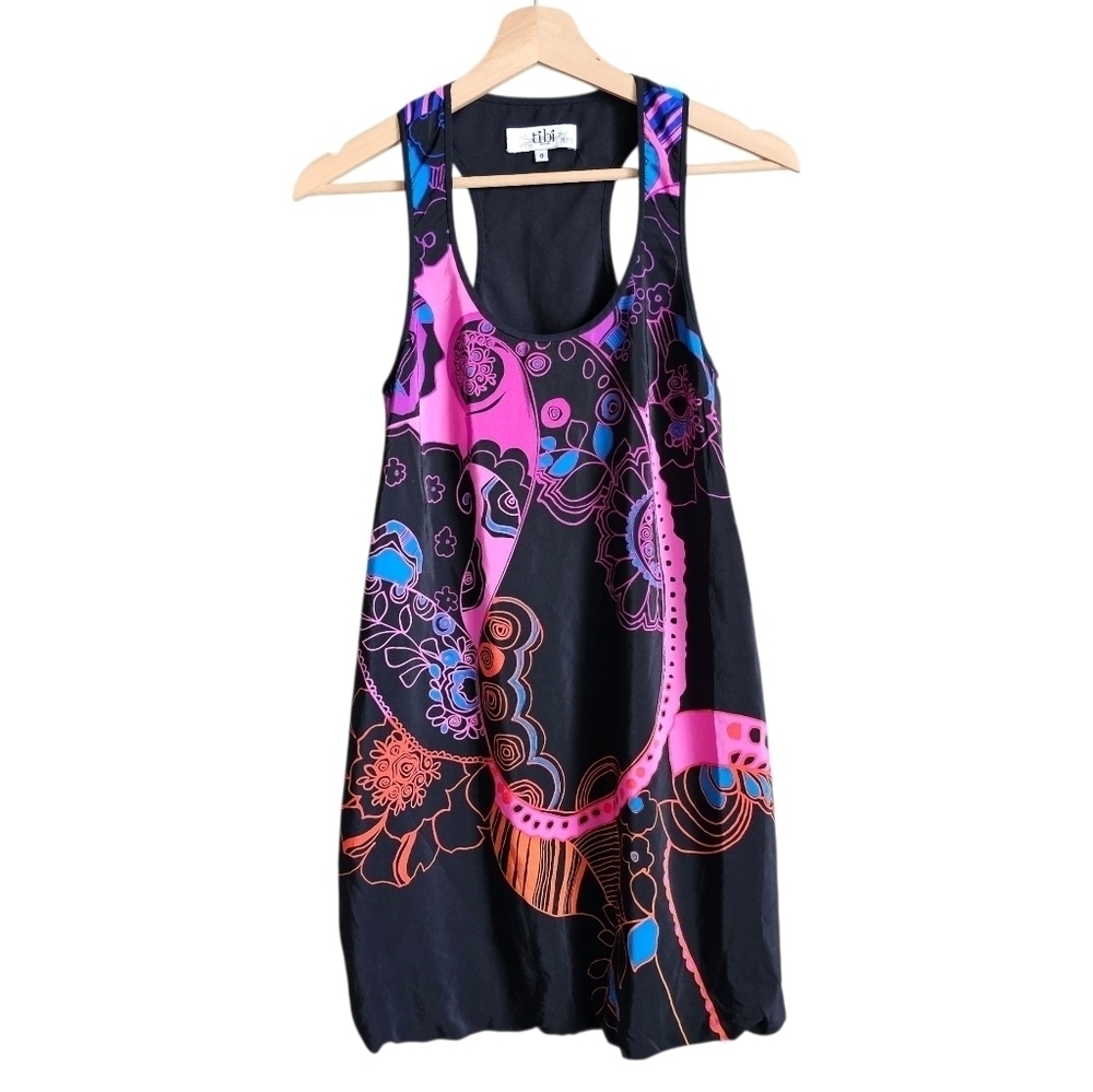 Y2k Vintage Tibi Black Mini Sleeveless Bubbke Dress Size 0